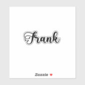Sticker Nom Frank - Calligraphie manuscrite (Feuille)