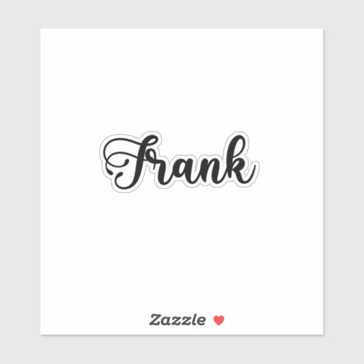 Sticker Nom Frank - Calligraphie manuscrite (Feuille)