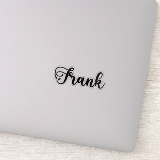 Sticker Nom Frank - Calligraphie manuscrite (Détail)