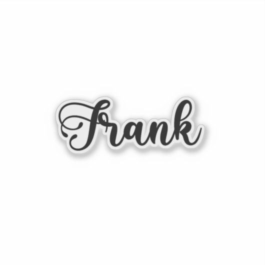Sticker Nom Frank - Calligraphie manuscrite (Devant)