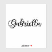 Sticker Nom Gabriella - Calligraphie manuscrite (Feuille)