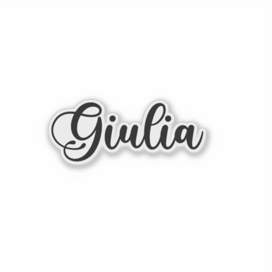 Sticker Nom Giulia - Calligraphie manuscrite (Devant)