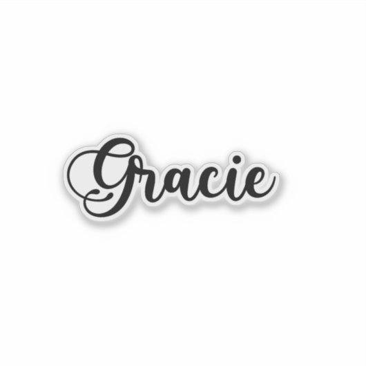 Sticker Nom Gracie - Calligraphie manuscrite (Devant)