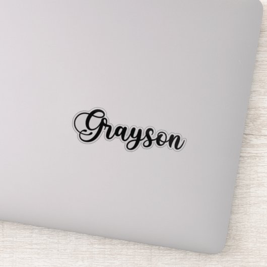Sticker Nom Grayson - Calligraphie manuscrite (Détail)