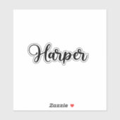 Sticker Nom Harper - Calligraphie manuscrite (Feuille)