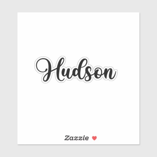 Sticker Nom Hudson - Calligraphie manuscrite (Feuille)