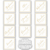 Sticker Nom individuel Carré Party Favoriser case (Devant)