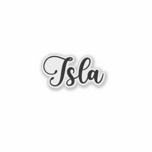 Sticker Nom Isla - Calligraphie manuscrite (Devant)