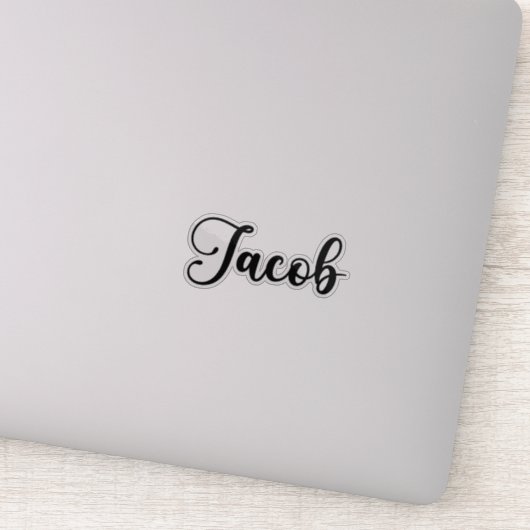 Sticker Nom Jacob - Calligraphie manuscrite (Détail)