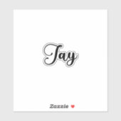 Sticker Nom Jay - Calligraphie manuscrite (Feuille)