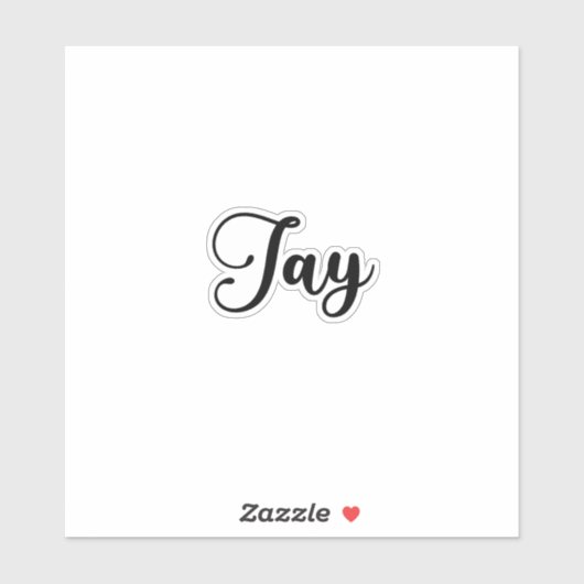 Sticker Nom Jay - Calligraphie manuscrite (Feuille)