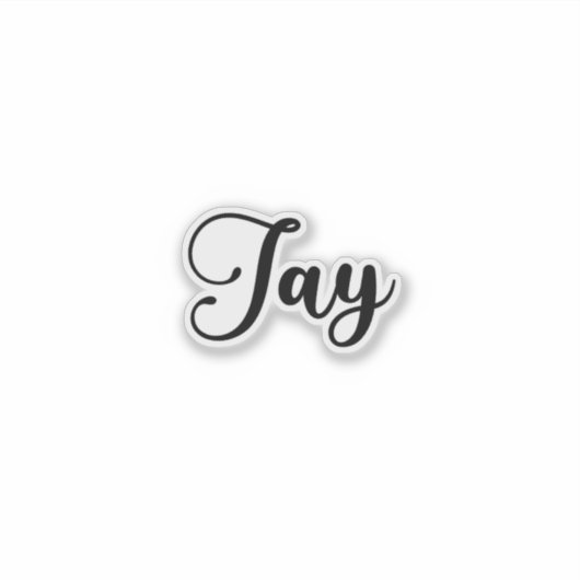 Sticker Nom Jay - Calligraphie manuscrite (Devant)