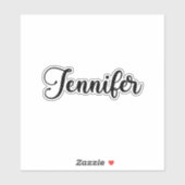 Sticker Nom Jennifer - Calligraphie manuscrite (Feuille)