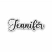Sticker Nom Jennifer - Calligraphie manuscrite (Devant)