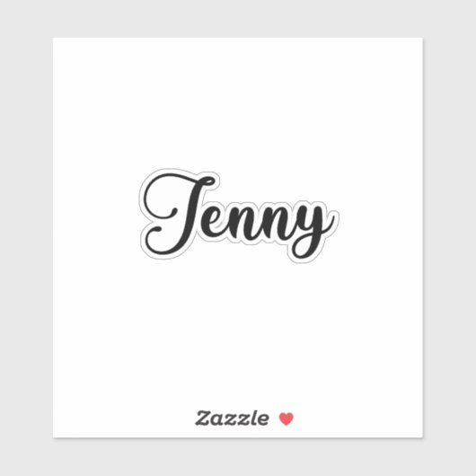 Sticker Nom Jenny - Calligraphie manuscrite (Feuille)