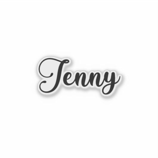Sticker Nom Jenny - Calligraphie manuscrite (Devant)