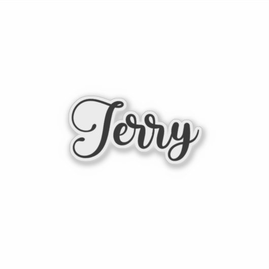 Sticker Nom Jerry - Calligraphie manuscrite (Devant)