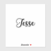 Sticker Nom Jesse - Calligraphie manuscrite (Feuille)