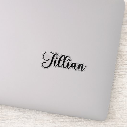 Sticker Nom Jillian - Calligraphie manuscrite (Détail)