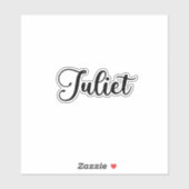 Sticker Nom Juliet - Calligraphie manuscrite (Feuille)