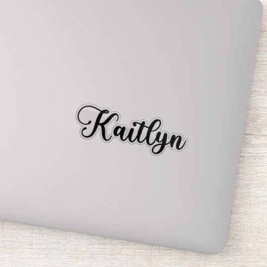 Sticker Nom Kaitlyn - Calligraphie manuscrite (Détail)