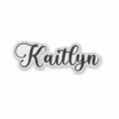 Sticker Nom Kaitlyn - Calligraphie manuscrite (Devant)