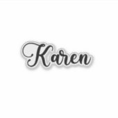 Sticker Nom Karen - Calligraphie manuscrite (Devant)