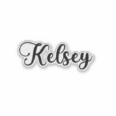 Sticker Nom Kelsey - Calligraphie manuscrite (Devant)