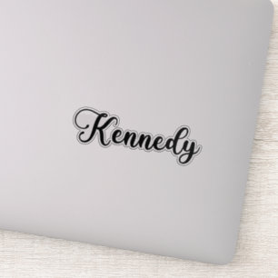 Sticker Nom Kennedy - Calligraphie manuscrite