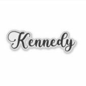 Sticker Nom Kennedy - Calligraphie manuscrite (Devant)
