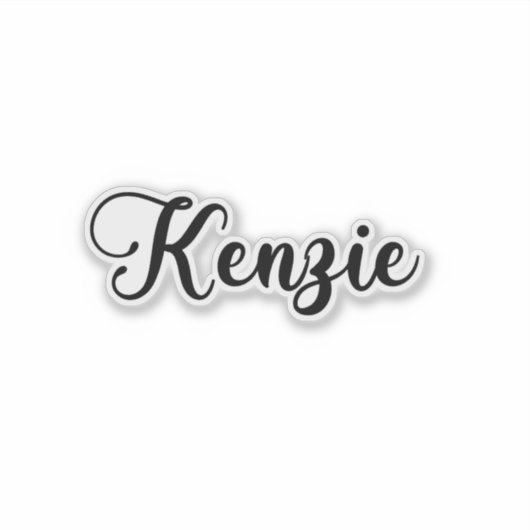 Sticker Nom Kenzie - Calligraphie manuscrite (Devant)