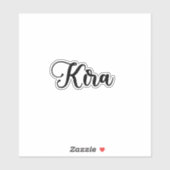 Sticker Nom Kira - Calligraphie manuscrite (Feuille)