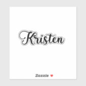 Sticker Nom Kristen - Calligraphie manuscrite (Feuille)