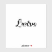 Sticker Nom Laura - Calligraphie manuscrite (Feuille)