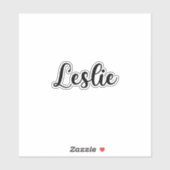Sticker Nom Leslie - Calligraphie manuscrite (Feuille)