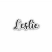 Sticker Nom Leslie - Calligraphie manuscrite (Devant)