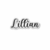 Sticker Nom Lillian - Calligraphie manuscrite (Devant)