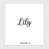 Sticker Nom Lily - Calligraphie manuscrite (Feuille)