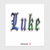 Sticker Nom Luke, (Feuille)