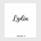 Sticker Nom Lydia - Calligraphie manuscrite (Feuille)