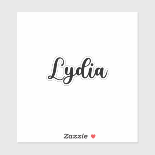 Sticker Nom Lydia - Calligraphie manuscrite (Feuille)