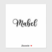 Sticker Nom Mabel - Calligraphie manuscrite (Feuille)
