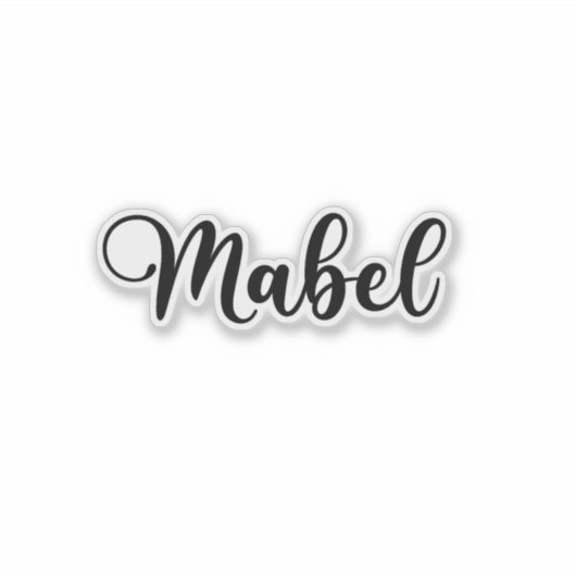 Sticker Nom Mabel - Calligraphie manuscrite (Devant)