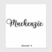 Sticker Nom Mackenzie - Calligraphie manuscrite (Feuille)