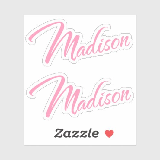 Sticker Nom Madison x2 (Feuille)