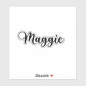 Sticker Nom Maggie - Calligraphie manuscrite (Feuille)