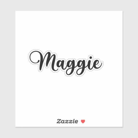 Sticker Nom Maggie - Calligraphie manuscrite (Feuille)