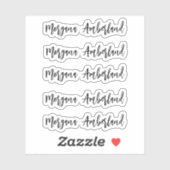 Sticker Nom manuscrit moderne (Feuille)