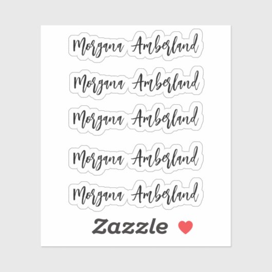 Sticker Nom manuscrit moderne (Feuille)