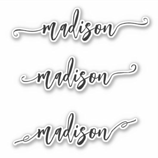 Sticker Nom manuscrit Monogram Brush Script (Devant)